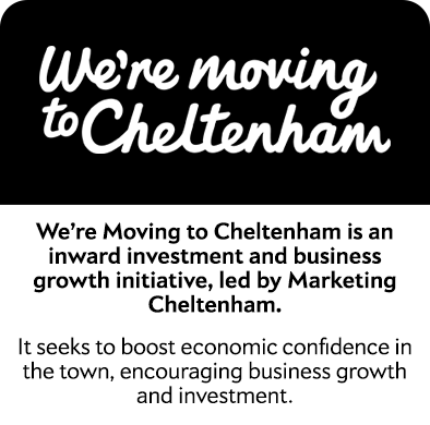 Moving to Cheltenham logo and overview